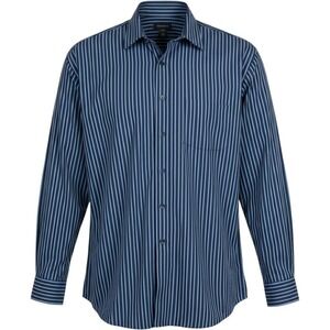 Van Heusen Button Down Shirt Mens XXL Blue Striped Excellent Long Sleeve